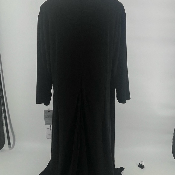 Laundry by Shelli Segal Black V-Neck Sheath Dress Knee Length Women's Size 1X - Picture 3 of 15